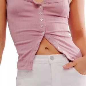 Free People Intimately End game Pointelle knit tank top. NWT